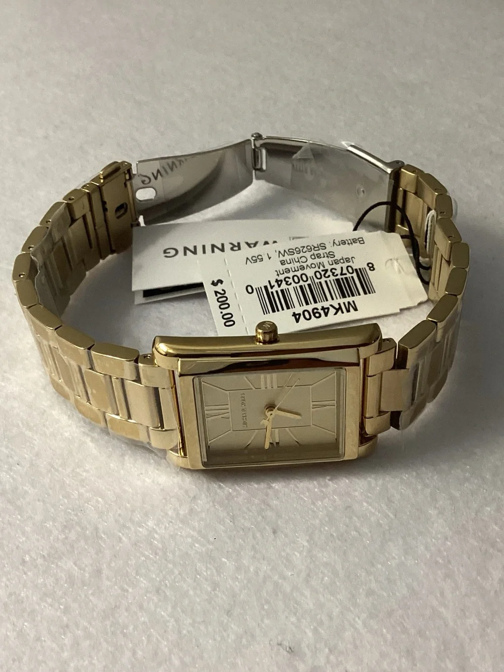 Michael Kors Essex Gold-Tone Stainless Steel Watch, 26x36mm